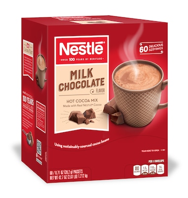 Nestle Milk Chocolate Hot Cocoa, 0.71 oz., 60/Box (NES26791)