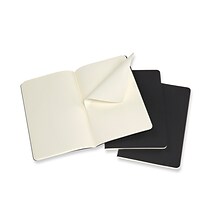 Moleskine Cahier Journal, 5 x 8.25, Dotted Ruled, Black, 80 Pages, 3/Pack (719213)