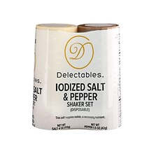 Del Disposable 4 oz. Salt and 1.5 oz. Pepper Shaker Combo Set, 2/Set (GRN13060)