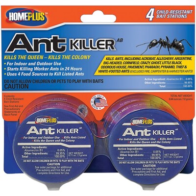 Home Plus® Ant Control Bait Station, 3 oz, Pack of 4 (PCO4PMTLAB)