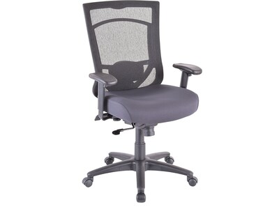 Tempur-Pedic TP7000 Mesh Back Fabric Task Chair, Black and Agate Gray (TP7000-AGATE)