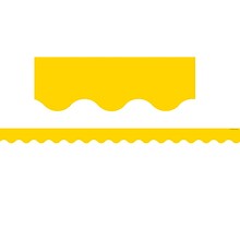 Teacher Created Resources Boarder Trim, 35 x 2-3/16, Scalloped , Yellow Gold  (TCR4599)