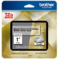 Brother P-touch TZe-M51 Laminated Premium Label Maker Tape, 1 x 26-2/10, Black on Matte Clear (TZe