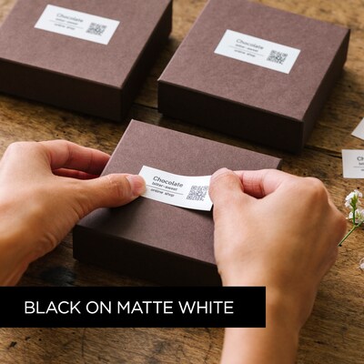 Brother P-touch TZe-M251 Laminated Premium Label Maker Tape, 1 x 26-2/10, Black on Matte White (TZ