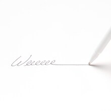 Poppin White Signature Ballpoint Pen, Black Ink, Set of 100 (104607)