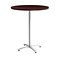 Union & Scale Workplace2.0™ Multipurpose 36 Round Mahogany Laminate Bistro Height Silver Base Table