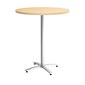 Union & Scale™ Workplace2.0™ Multipurpose 36" Round Natural Maple Laminate Bistro Height Silver Base Table (54799)