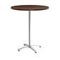 Union & Scale Workplace2.0™ Multipurpose 36" Round Shaker Cherry Laminate Bistro Height Silver Base Table (54801)