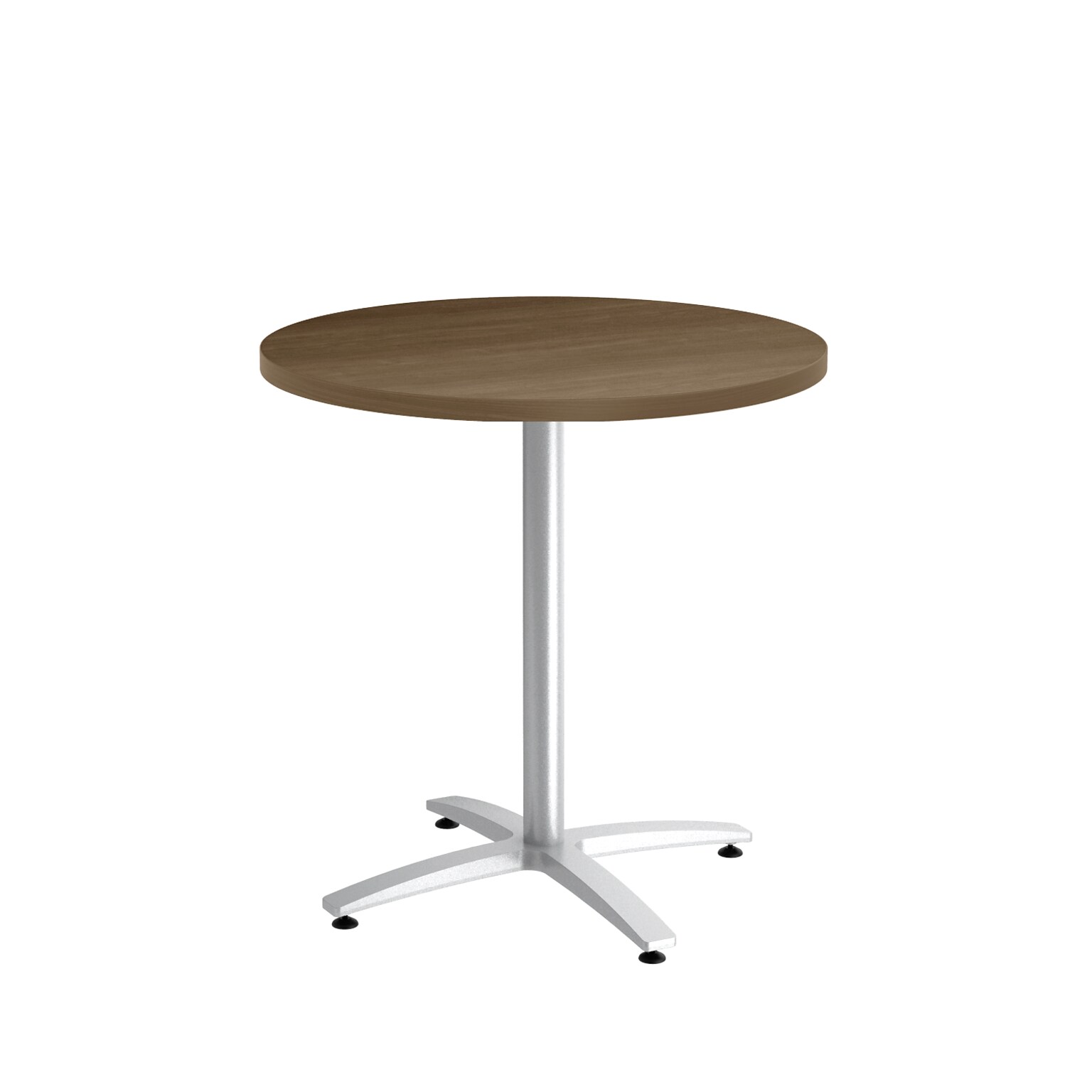 Union & Scale™ Workplace2.0™ Multipurpose 30 Round Pinnacle Laminate Seated Height Silver Base Table (54812)