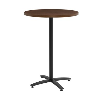 Union & Scale Workplace2.0™ Multipurpose 30 Round Shaker Cherry Laminate Bistro Height Black Base T