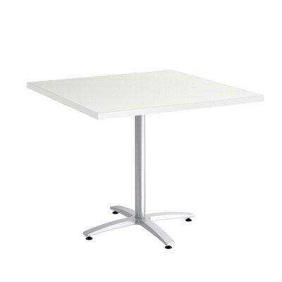 Union & Scale™ Workplace2.0™ Multipurpose 36 Square Silver Mesh Laminate Seated Height Silver Base