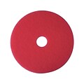 3M 5100 13 Buffing Floor Pad, Red, 5/Carton (510013)