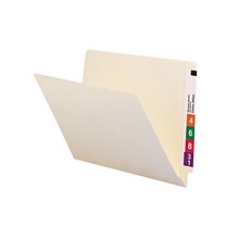 Smead End Tab 100% Recycled File Folder, Shelf-Master Reinforced Straight-Cut Tab, Letter Size, Mani