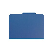 Smead Pressboard File Folder, 1/3-Cut Tab, 1 Expansion, Letter Size, Dark Blue, 25/Box (21541)