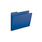 Smead Pressboard File Folder, 1/3-Cut Tab, 1" Expansion, Letter Size, Dark Blue, 25/Box (21541)