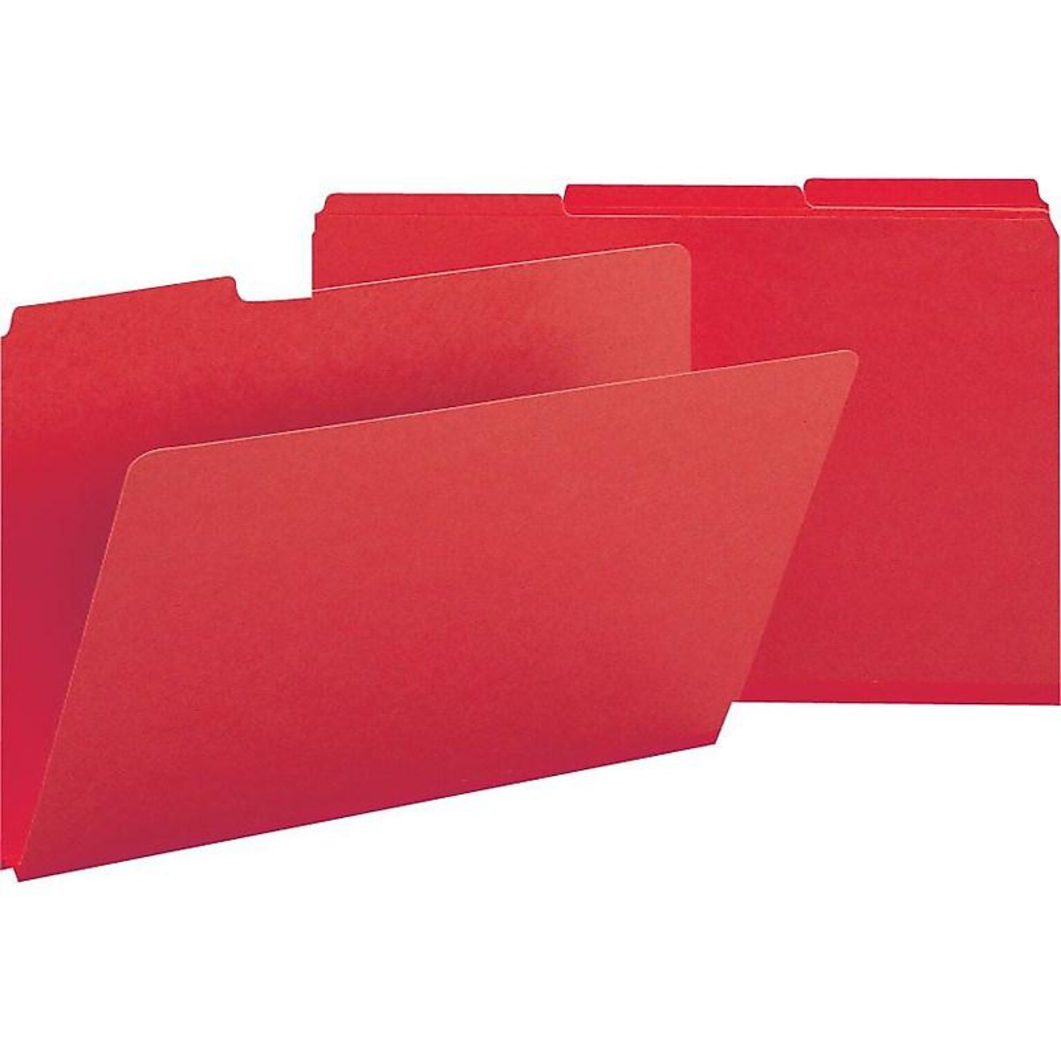 Smead Pressboard File Folder, 1/3-Cut Tab, 1 Expansion, Legal Size, Bright Red, 25 per Box (22538)
