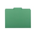 Smead Interior File Folder, 1/3-Cut Tab, Letter Size, Green, 100/Box (10247)