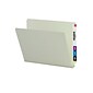Smead End Tab Pressboard File Folder, Straight-Cut Tab, 2" Expansion, Letter Size, Gray/Green, 25/Box (26210)