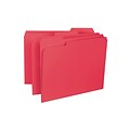 Smead Interior File Folder, 1/3-Cut Tab, Letter Size, Red, 100/Box (10267)