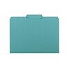 Smead® Interior File Folder, 1/3-Cut Tab, Letter Size, Aqua, 100/Box (10235)