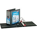 Cardinal XtraLife ClearVue Heavy Duty 5 3-Ring Non-View Binders, D-Ring, Black (26351CB)