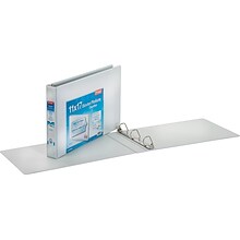 Cardinal ClearVue 1 1/2 3-Ring View Binder, D-Ring, White (22122V3)