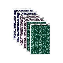 TOPS Designer Steno Pads, 6 x 9, Gregg, Assorted Color Covers, 80 Sheets/Pad, 6 Pads/Pack (TOP 802