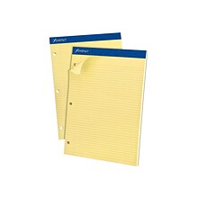 Ampad Notepad, 8.5 x 11.75, Narrow, Canary, 100 Sheets/Pad (TOP 20-246)