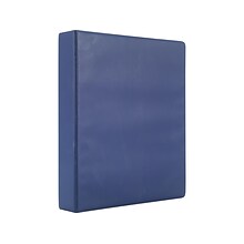 Staples Simply 1 1/2 3-Ring Non-View Binder, Navy (26580)