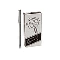 Pilot Razor Point II Marker Pens, Super Fine Point, Black Ink, Dozen (11009)