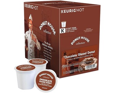Donut House Chocolate Glazed Donut Coffee, Keurig® K-Cup® Pods, Light Roast, 24/Box (6722)
