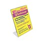 Azar L-Shaped Sign Holders, 8.5" x 11", Clear Acrylic, 10/Pack (112714)