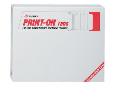 Avery Copier Tab Dividers, Unpunched, 5 Tab, White, 30 Sets/Box (20405)