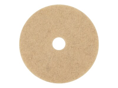 3M 20 Natural Blend Burnish Floor Pad, Tan, 5/Carton (350020)