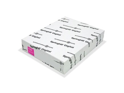 Springhill Digital Vellum Bristol 67 lb. Cover Paper, 8.5 x 11, White, Pack (016000)