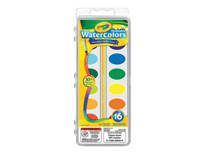 Crayola Washable Watercolors, Assorted (53-0555)