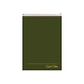 Ampad Gold Fibre Designer Series Notepad, 8.5 x 11.75, Wide Ruled, Classic Green Cover, 70 Sheets/