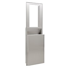 enMotion® Flex High Capacity Trash Receptacle for 15” Wall Cavity by GP PRO, Stainless, 9.03W x 21.