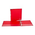 Avery 3 3-Ring Non-View Binders, Matte Red (03608)