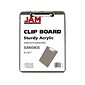 JAM Standard Plastic Clipboard, Smoke (340926884)