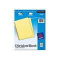 Avery Division Divider Paper 25 Tab Dividers, Buff, 25/Pack (11542)