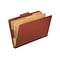 Pendaflex PressGuard Paperboard Heavy Duty Classification Folders, Legal Size, 2 Dividers, Brick Red