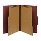 Pendaflex PressGuard Paperboard Heavy Duty Classification Folders, Legal Size, 2 Dividers, Brick Red, 10/Box (PFX2257R)