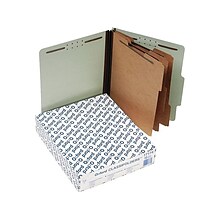 Pendaflex Top Tab Pressboard Classification Folder, 3 Partitions/8 Fasteners, Green, Letter Size, Ho