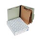 Pendaflex Top Tab Pressboard Classification Folder, 3 Partitions/8 Fasteners, Green, Letter Size, Holds 8 1/2" x 11"