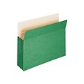 Smead Paper Stock File Pocket, 3.5 Expansion, Letter Size, Green (73226)