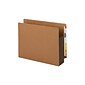 Smead End Tab Pocket, Reinforced Straight-Cut Tab, 3.5" Expansion, XL Letter, Redrope with Dark Brown Gusset, 10/Box (73681)