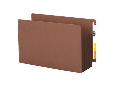 Smead End Tab Pocket, Reinforced Straight-Cut Tab, 5.25 Expansion, XL Legal, Redrope with Dark Brown