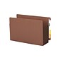 Smead End Tab Pocket, Reinforced Straight-Cut Tab, 5.25 Expansion, XL Legal, Redrope with Dark Brown Gusset, 10/Box (74691)
