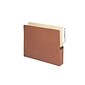 Smead End Tab File Pocket, 3.5" Expansion, Letter Size, Redrope with Manila Liner, 10/Box (73624)